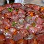 prosciutto wrapped melon balls.