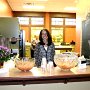 Mary Negron serves punch.